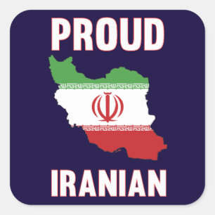 Iran Stolz auf die iranische Flagge Quadratischer Aufkleber