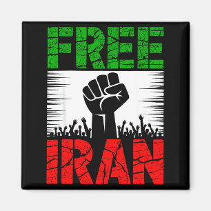 Iran Symbol Flag Herzschlag Freiheit Design Magnet
