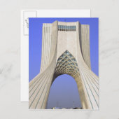 Iran, Teheran. Freiheitsdenkmal in Azadi Postkarte (Vorne/Hinten)