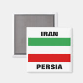 Iran Tricolor "IRAN" & "PERSIA" Magnet (Vorderseite/Rückseite)