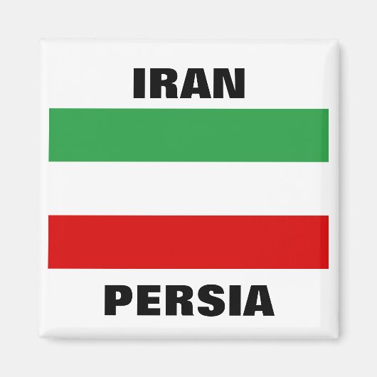 Iran Tricolor "IRAN" & "PERSIA" Magnet (Vorne)