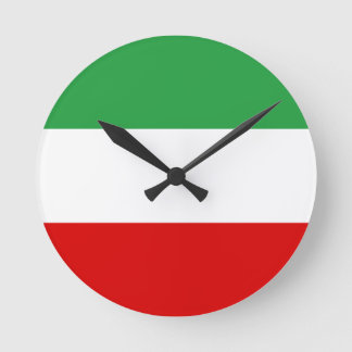 Iran Tricolor Runde Wanduhr