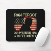 Iran vergaß, dass der Präsident 34 Verbrechen hat  Mousepad (Mit Mouse)