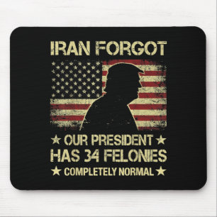 Iran vergaß, dass der Präsident 34 Verbrechen hat Mousepad