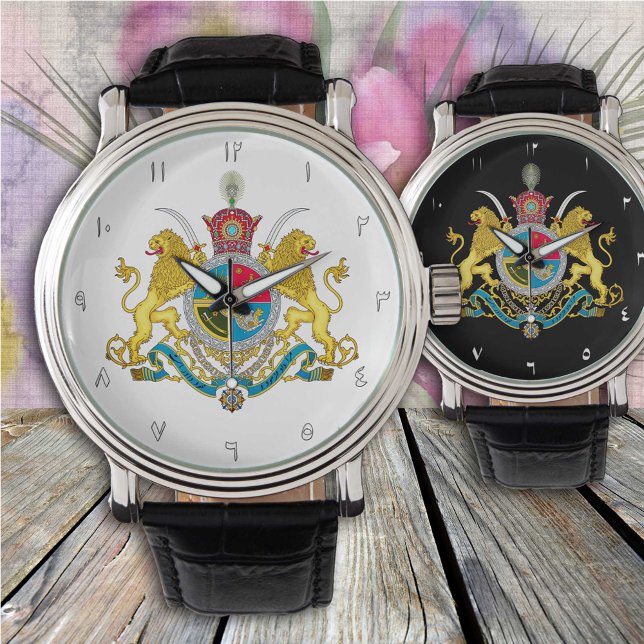 Iran watch, Imperial Coat of Arms 1925-1979 /Lion Armbanduhr (Von Creator hochgeladen)