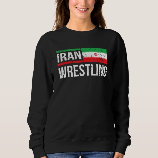 Iran Wrestling Amateur Wrestler Grappling Sport Fl Sweatshirt (Vorderseite)