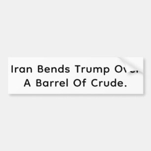 Iran zwingt Trump mit dem Fass Hankamer Artjunkhau Autoaufkleber