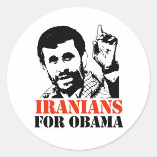 IRANER FÜR OBAMA RUNDER AUFKLEBER