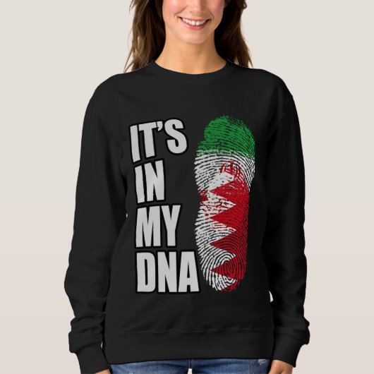 Iranian And Bahraini Mix DNA Flag Heritage Sweatshirt (Vorderseite)