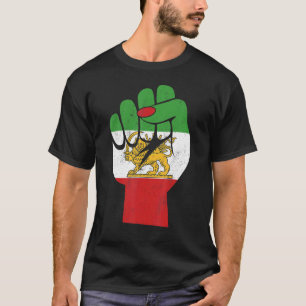 Iranian Flag Female Fist Support Women of Iran LIO T-Shirt