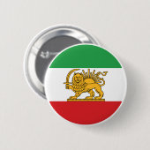 Iranian Lion and Sun Historic Flag Emblem Button (Vorne & Hinten)
