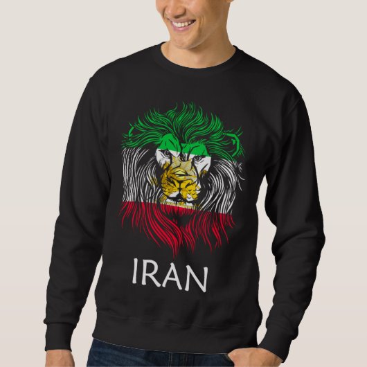 Iranian Lion Head Flag Iran Sweatshirt (Vorderseite)