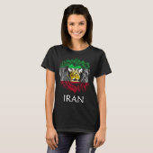 Iranian Lion Head Flag Iran T-Shirt (Vorne ganz)