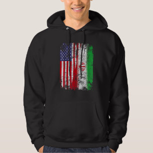 IRANIAN ROOTS Die halbe amerikanische Flagge IRAN Hoodie