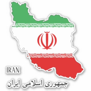 Iranische Flagge Charming Patriotic Karte Aufkleber