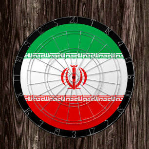 Iranische Flagge Dartboard & Iran / Spielbrett Dartscheibe
