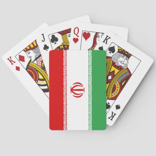 (Iranische) Flagge des Irans Spielkarten (Rückseite)