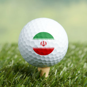 Iranische Flagge, Flagge des Iran Golfball