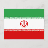 Iranische Flagge, Flagge des Iran Postkarte (Vorderseite)