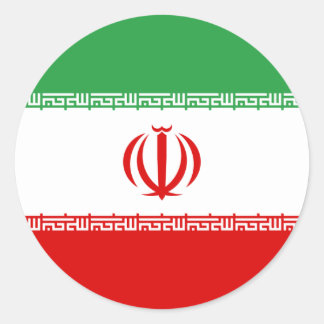 Iranische Flagge, Flagge des Iran Runder Aufkleber