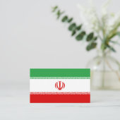 Iranische Flagge, Flagge des Iran Visitenkarte (Stehend Vorderseite)