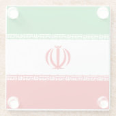 Iranische Flagge Glasuntersetzer (Rückseite)
