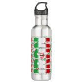 Iranische Flagge Gorgetic Patriotic Edelstahlflasche (Vorderseite)