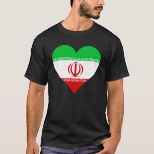 Iranische Flagge Herz Iran Liebe Iran T-Shirt