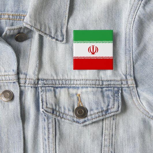 Iranische Flagge (Iran) (Persisch) Button (Beispiel)