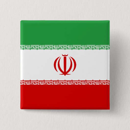 Iranische Flagge (Iran) (Persisch) Button (Vorderseite)