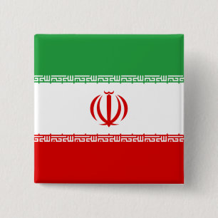 Iranische Flagge (Iran) (Persisch) Button