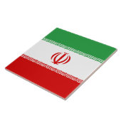 Iranische Flagge (Iran) (Persisch) Fliese (Seite)