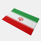 Iranische Flagge (Iran) (Persisch) Fußmatte (Schrägansicht)