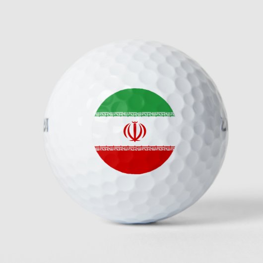 Iranische Flagge (Iran) (Persisch) Golfball (Vorderseite)