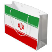 Iranische Flagge (Iran) (Persisch) Große Geschenktüte (Rückseite Schrägansicht)
