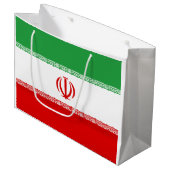 Iranische Flagge (Iran) (Persisch) Große Geschenktüte (Vorderseite Schrägansicht)