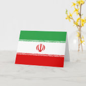 Iranische Flagge (Iran) (Persisch) Karte (Gelbe Blume)