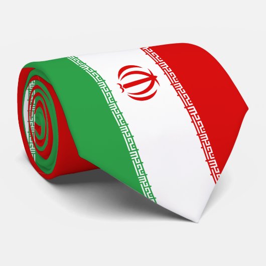 Iranische Flagge (Iran) (Persisch) Krawatte (Gerollt)