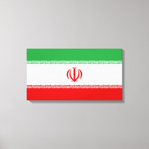 Iranische Flagge (Iran) (Persisch) Leinwanddruck