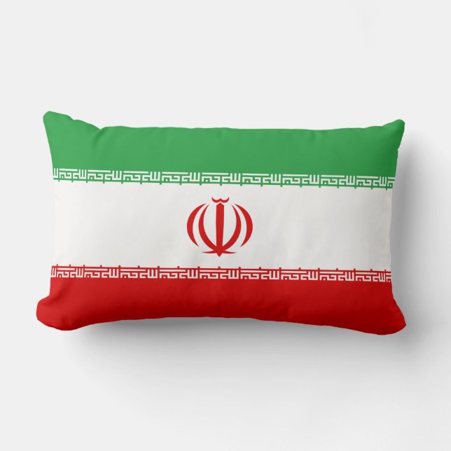 Iranische Flagge (Iran) (Persisch) Lendenkissen (Vorderseite)