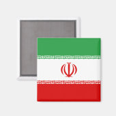 Iranische Flagge (Iran) (Persisch) Magnet (Vorderseite/Rückseite)