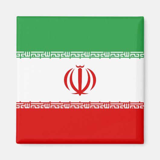 Iranische Flagge (Iran) (Persisch) Magnet (Vorne)