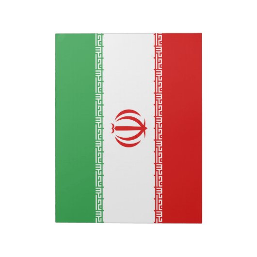 Iranische Flagge (Iran) (Persisch) Notizblock (Rotiert)