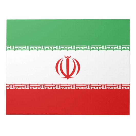 Iranische Flagge (Iran) (Persisch) Notizblock (Vorderseite)