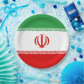 Iranische Flagge (Iran) (Persisch) Pappteller (Party)