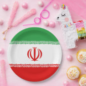 Iranische Flagge (Iran) (Persisch) Pappteller (Party)