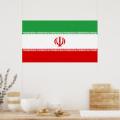 Iranische Flagge (Iran) (Persisch) Poster (Küche)