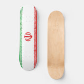 Iranische Flagge (Iran) (Persisch) Skateboard (Vorderseite)