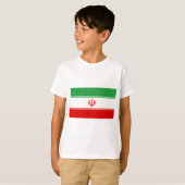 Iranische Flagge (Iran) (Persisch) T-Shirt (Vorne ganz)