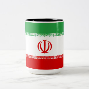Iranische Flagge (Iran) (Persisch) Zweifarbige Tasse
